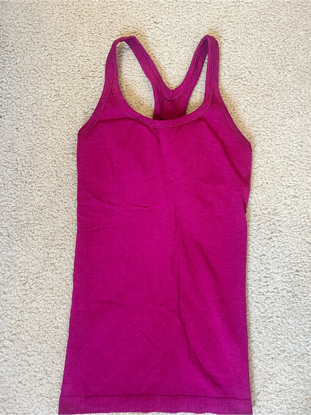 Lululemon size 4 Racerback Ribbed Tank Top - Fuchsia Pink